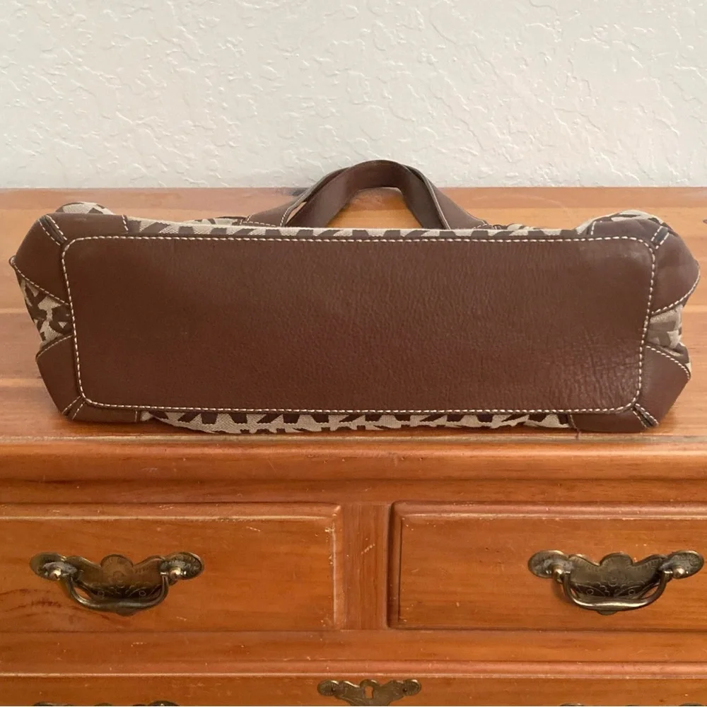 Michael Kors Brown Logo Satchel - Picture 7 of 16